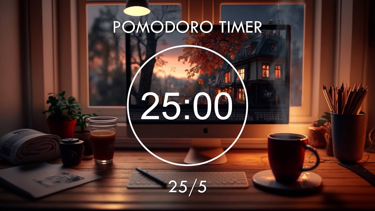 4-HOUR Pomodoro 25/5 📚 Lofi Beats to Study and Relax, Working Productivity 📚 Focus Station