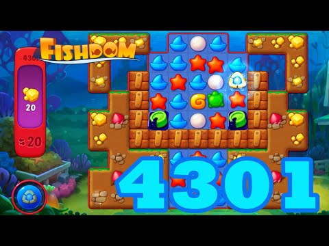 Fishdom Level 4301 HD Walkthrough | 3 - match puzzle | gameplay | android | GameGo Game | IOS