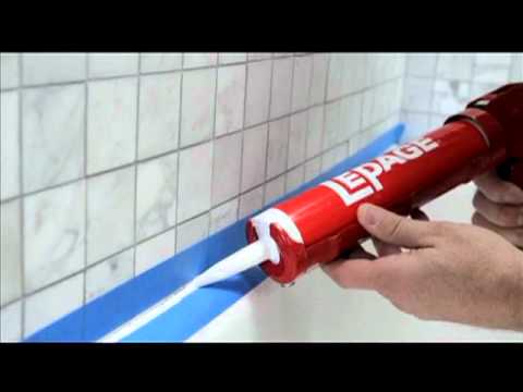 How to seal around a tub or shower with silicone sealant