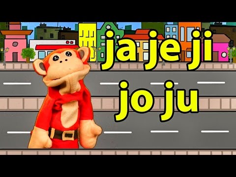 Sílabas ja je ji jo ju - El Mono Sílabo - Videos Infantiles - Educación para Niños #