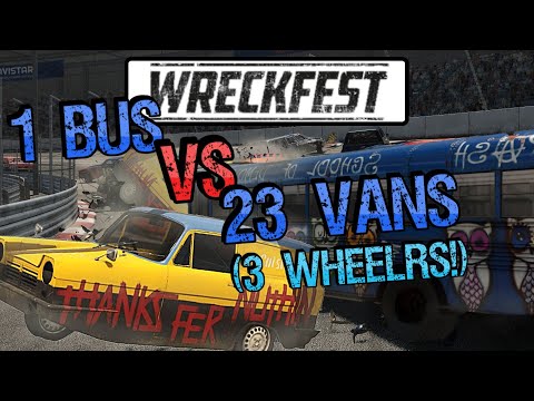 Destroy all Supervans! | WreckFest Wednesday EP 3 Challengers Series | 1 Bus & 23 Vans with 3 wheels