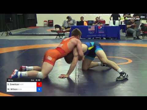 2018 Marine Corps US Open/UWW Junior Freestyle 86 Con 16 #2 - Stanley Smeltzer (SERTC-VT) Vs. Myle