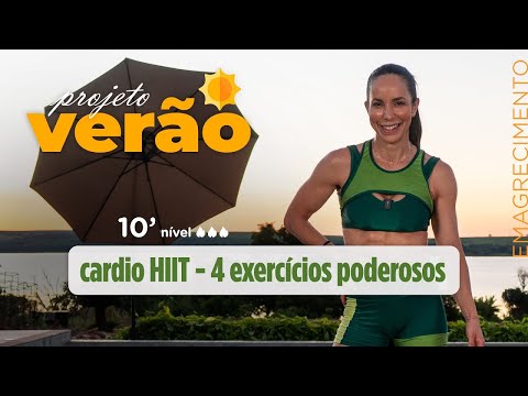 CARDIO HIIT - 4 exercícios poderosos pra queimar muita gordura em casa- só 10 minutos ☀️Carol Borba