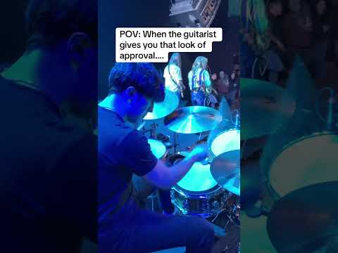 POV: ￼￼When the guitarist gives you that look of approval…. #drums #drummer #musician #fyp #pov