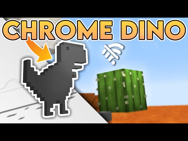 YOU ARE OFFLINE: A Recreation of The Chrome Dino Game. Minecraft Map