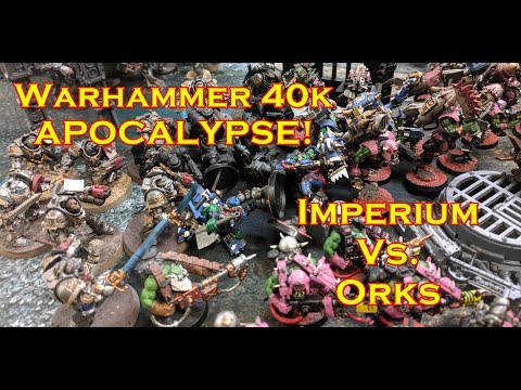 IMPERIUM VS. ORKS - TURN ONE -WARHAMMER 40K APOCALYPSE BATTLE REPORT