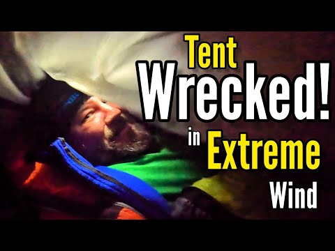 Camping in a Storm - Extreme Wind & Rain!