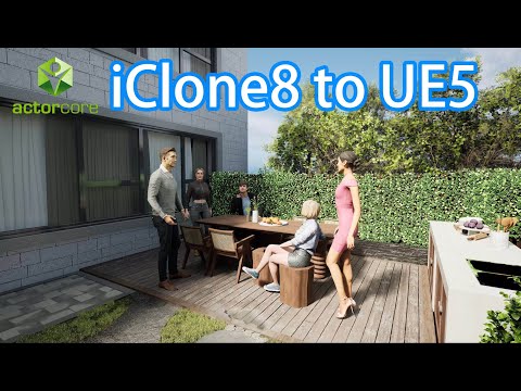 iClone 8 Actorcore to UE5 Archviz Garden Outdoor Animation @UnrealEngine @reallusion