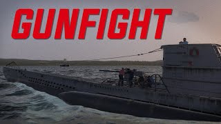 U-48 gets into a Gunfight — Uboat Gameplay