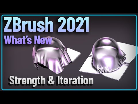 005 ZBrush 2021 Gravity Strength and Simulation Iterations