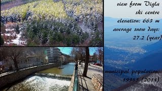 preview picture of video 'Visit Greece Florina snow weather report. Alpine routes in spring snow. Florina from Vigla view.'