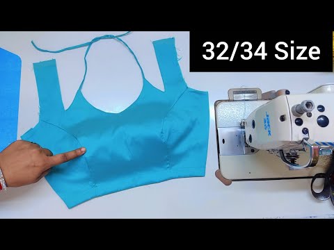 Trending Front Neck Designer Blouse Design Cutting✂️And Stitching 32 se 34 Size Princess Cut Blouse 