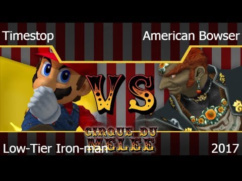 CDM 2017 - Timestop (Mario) vs SS | American Bowser (Ganon) Low-Tier Iron-man - Melee