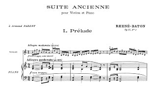 Rhené-Baton — Suite ancienne, pour violon et piano