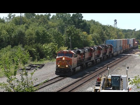 Four Trains at the La Plata, MO Lookout Point