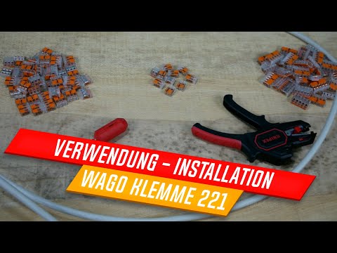 Wago Klemme 221 anschließen, Kabel richtig abmanteln, abisolieren der Leiter, Wago Klemmen