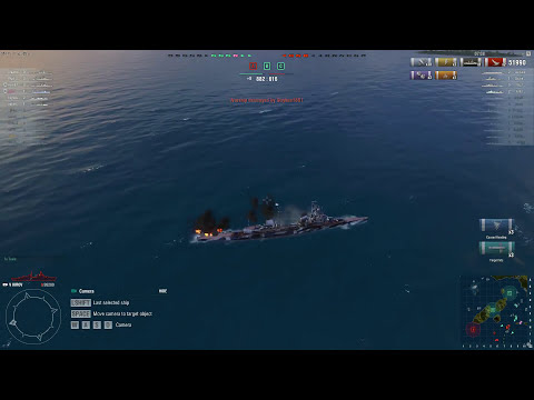 World of Warships  game play with Tier V Soviet Cruiser The mighty Kirov