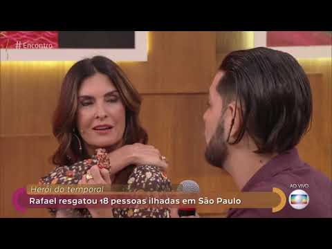 Encontro com Fátima B. 12/03/2019 - Rafael usou moto aquática para resgatar pessoas no temporal