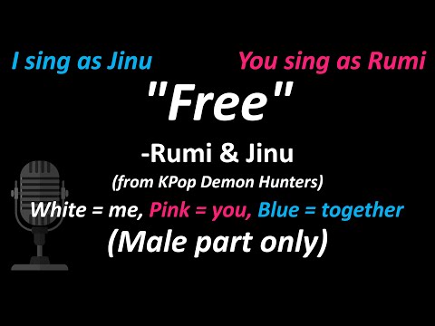 Rumi & Jinu - Free (Duet Version | Male Part Only) | Cover | KPop Demon Hunters