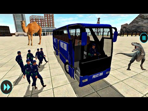 Us Police Uphill Bus Driving Simulator – Police Soldier Duty Transporter Bus - Android Gameplay #7