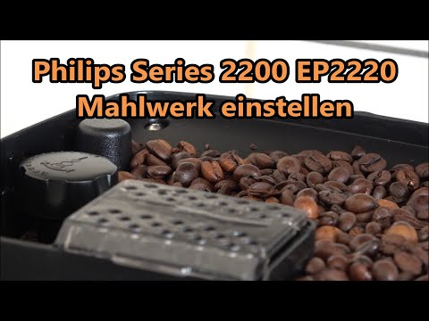 Adjusting the grind setting on a Philips Series 2200 EP2220 fully automatic coffee machine