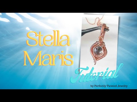 Make a Mini Aquamarine Pendant!  Stella - Easy Cute STEP BY STEP Wire Wrapped Small Cabochon Pendant