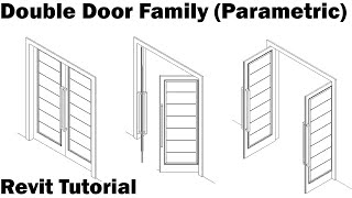Revit Tutorial - Double Door Family (Parametric)