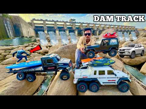 RC Traxxas 4X4 and 6X6 offroad car extreme Water Dam Testing - Chatpat toy TV