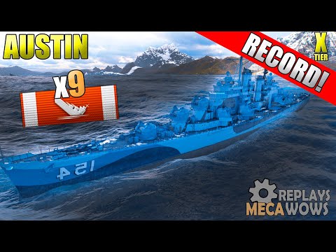 Austin 9 Kills & 260k Damage | World of Warships Gameplay 4k