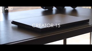 Video 1 of Product MSI Creator 15 A10S Laptop (10th-gen Intel) 2020