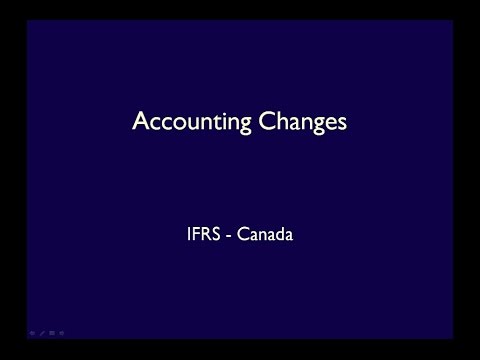 会計上の変更点 - IFRS (Accounting Changes - IFRS)