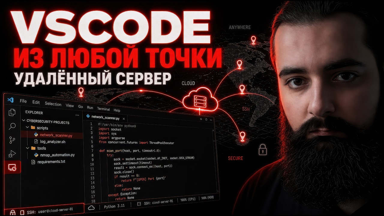 ХАКИНГ И КОДИНГ В ОБЛАКЕ: ПОДКЛЮЧАЕМ VS CODE К LINUX СЕРВЕРУ ЧЕРЕЗ REMOTE SSH из любой т?