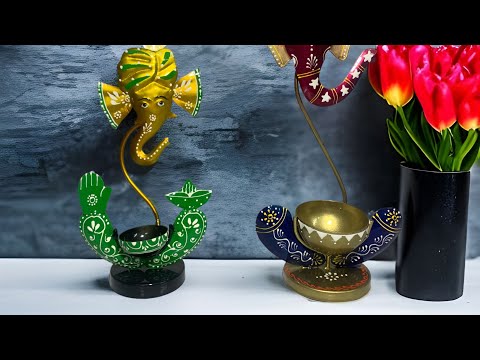 Lord Ganesh Tealight Candle Holder Showpiece For Gifts And Home