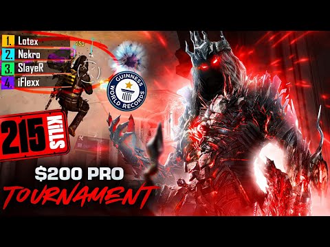 NEW WORLD RECORD 215 KILLS in 200$ Pro Tournament (3 rounds) w Lotex, Nekro, iFlexx
