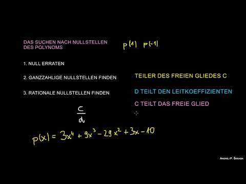 Wie findet man die Nullstellen eines Polynoms?