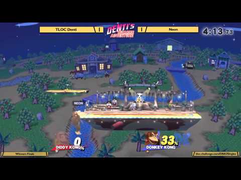 DBA2 Smash Wii U - Neon (DK) vs TLOC Denti (Diddy) - Winners Finals