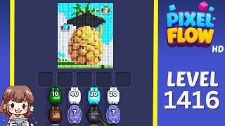 Pixel Flow Level 1416 Solution Walkthrough