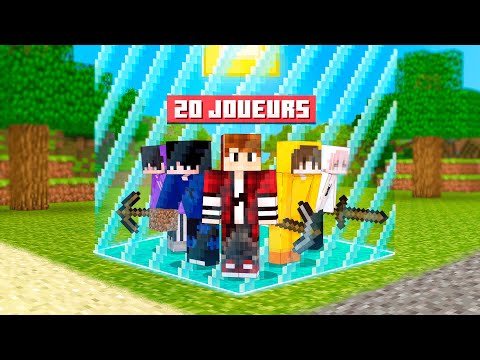 SKIKEN - TRAPPED 20 PLAYERS IN MINECRAFT BLOCK!