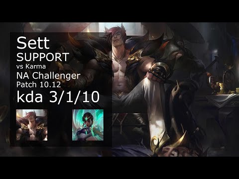 Sett Support & Kalista vs Karma & Vayne - NA Challenger 3/1/10 Patch 10.12 Gameplay
