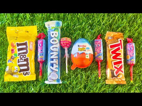 Satisfying ASMR Lollipop Candy Mukbang Cutting Rainbow Unpacking Chocolate Candy Unboxing