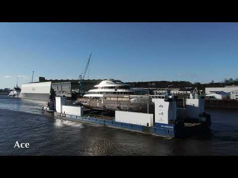 Projekt ACE 21 Lürssen Yachts - delivered to Bremen on a sunny Sunday afternoon