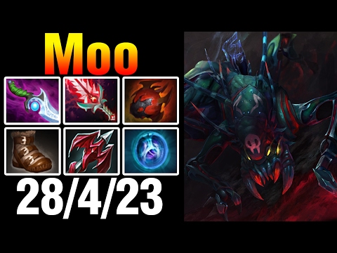 Moo Plays Weaver WITH TARRASQUE, BLOODTHORN AND DIFFUSAL - Dota 2