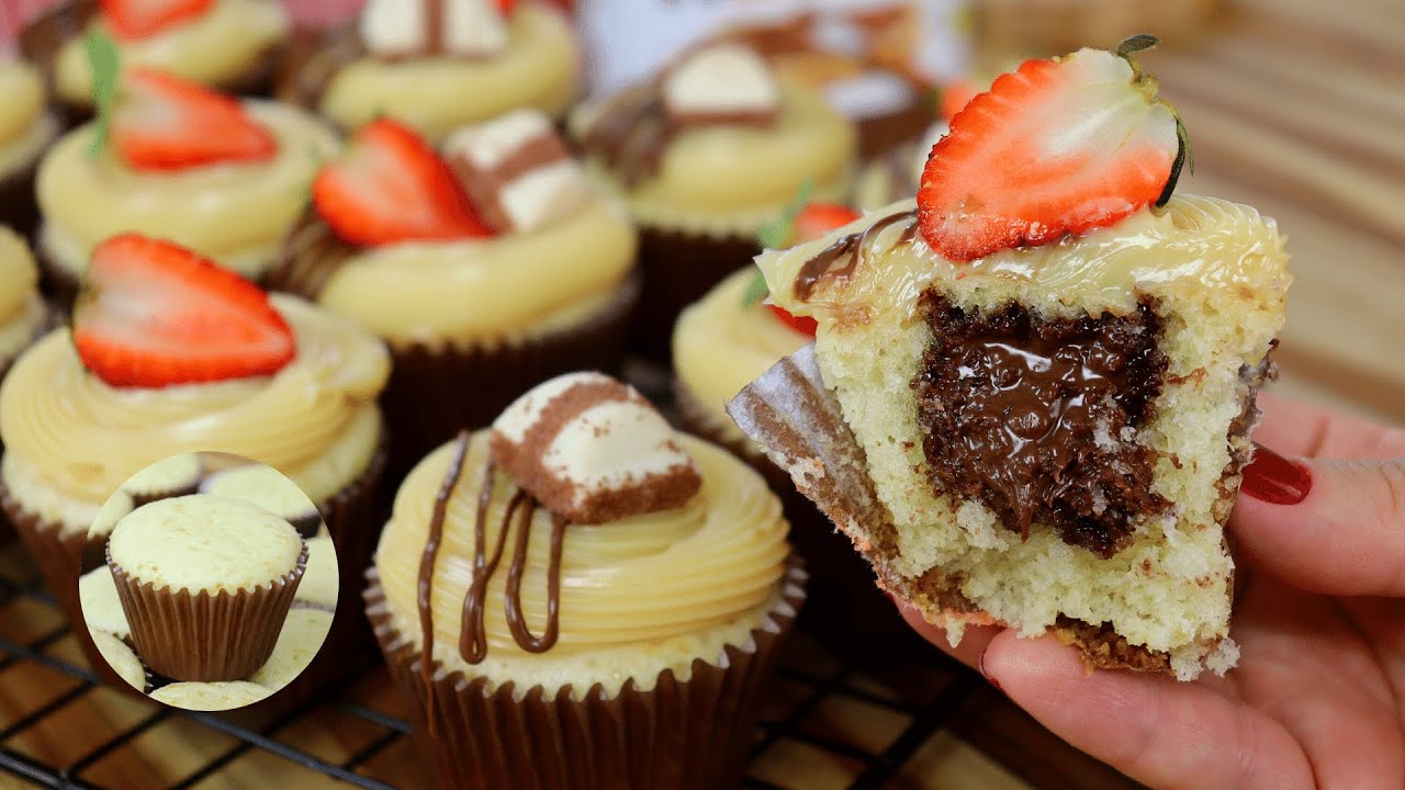 CUPCAKE BRANCO DE 1 OVO | MASSA QUE NÃO DESCOLA DA FORMINHA