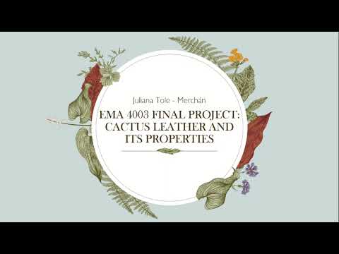 Juliana Tole-Merchan presents her project on Cactus Leather