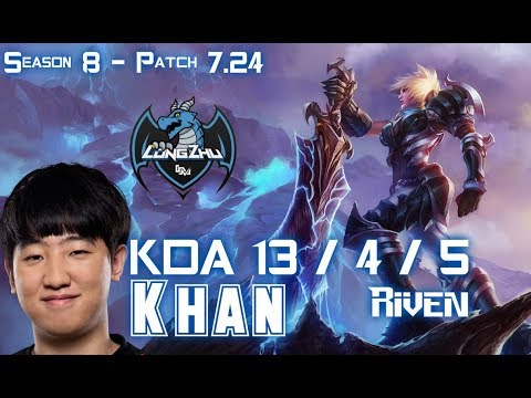 LZ Khan RIVEN vs JAX Top - Patch 7.24 KR Ranked