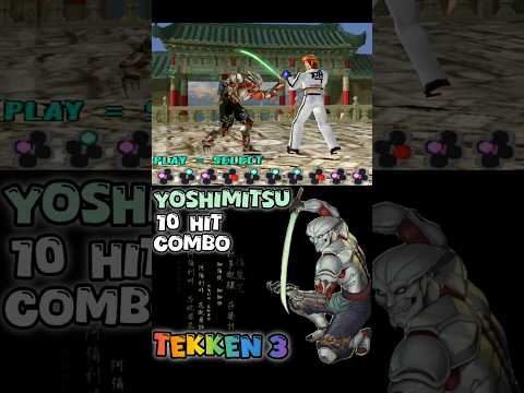 (Tekken3) 'Yoshimitsu' 10 hit Combo tutorial Tekken 3 gameplay in 4k 60fps quality