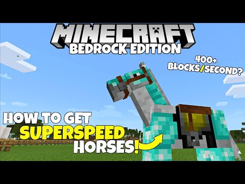 How To Get SUPERSPEED Horses In Minecraft Bedrock Edition!