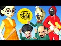 Scary Teacher 3D vs Squid Game(오징어 게임) Trying Honeycomb Candy Shape Challenge Funny Moments