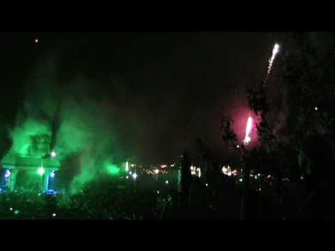 Fusion 2009 - Opening Turmbühne with Bengalo and Firework [HQ]