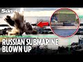 Dramatic Moment Russian Sub Is BLOWN UP And Sunk By Ukraine S Underwater Sea Baby Drone